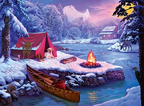 Buffalo Games - Country Life - Snowy Retreat - 1000 Piece Jigsaw Puzzle, Multicolor