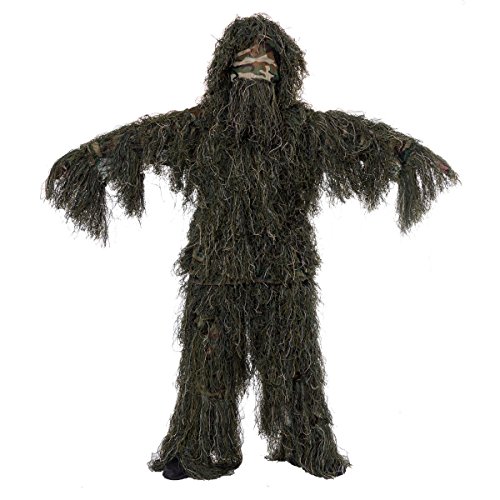 Tangkula Ghillie Suit, 3D Camo Hunting Suit, Outdoor Woodland Forest Jungle Army Tactical