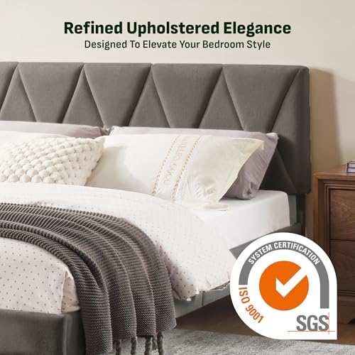 Image of Softa Queen All-in-One Adjustable Bed Frame with 10 inch Hybrid Mattress, Upholstered Headboard, 2 Storage Drawers, Wired Remote, Quiet Motor, 10-Year Warranty