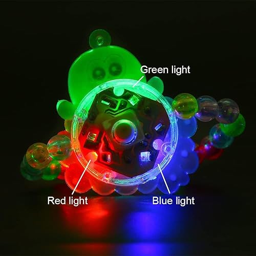 Miniatura 5 de SULOLI 32 piezas de collares con luz de Halloween para anillos, pulseras, juguetes, bolsas de fiesta de Halloween para niños y adultos, que brillan