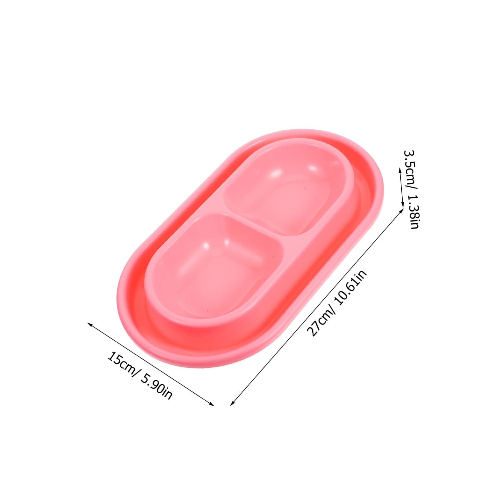 BESPORTBLE Cat Bowls for Outdoor Cats Double Pet Feeding Bowls with Water Moat Space Saving Design for Small Medium Dogs and Kittens Elegant Finish Easy to Clean