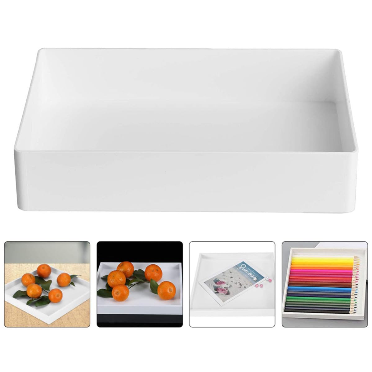 Operitacx Bandeja de Laboratorio Organizador Práctico y Pequeños Consumibles de Polipropileno Blanco Resistente a Químicos Adecuado para Uso en Laboratorio