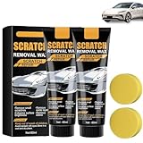 2PCS Car Scratch Remover, T Cut Scratch Remover for Deep Scratches, Car Paint Polish Wax, Car Scratch Repair Kit, Car Wax Scratches Remover for Vehicles with Wipe Sponge