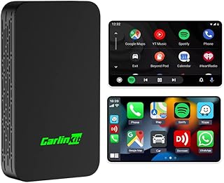 CarlinKit 5.0 Apple CarPlay Wireless Adapter. Android Auto Wireless Adapter 2Air for Built-in Wired Android Auto & Wired CarPlay Cars. Wired to Wireless, Setup and Customization via app