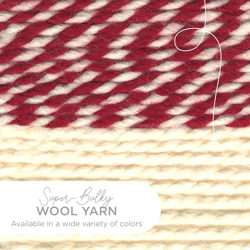 Image of Lion Brand Yarn Wool-Ease Thick & Quick Yarn, Soft and Bulky Yarn for Knitting, Crocheting, and Crafting, 1 Skein, Red Beacon | Super Bulky Wool Acrylic Blend Fiber for Soft Hats, Sweaters, Chunky Blankets, Yarn for Crochet, Knitting, Crafts, Weaving