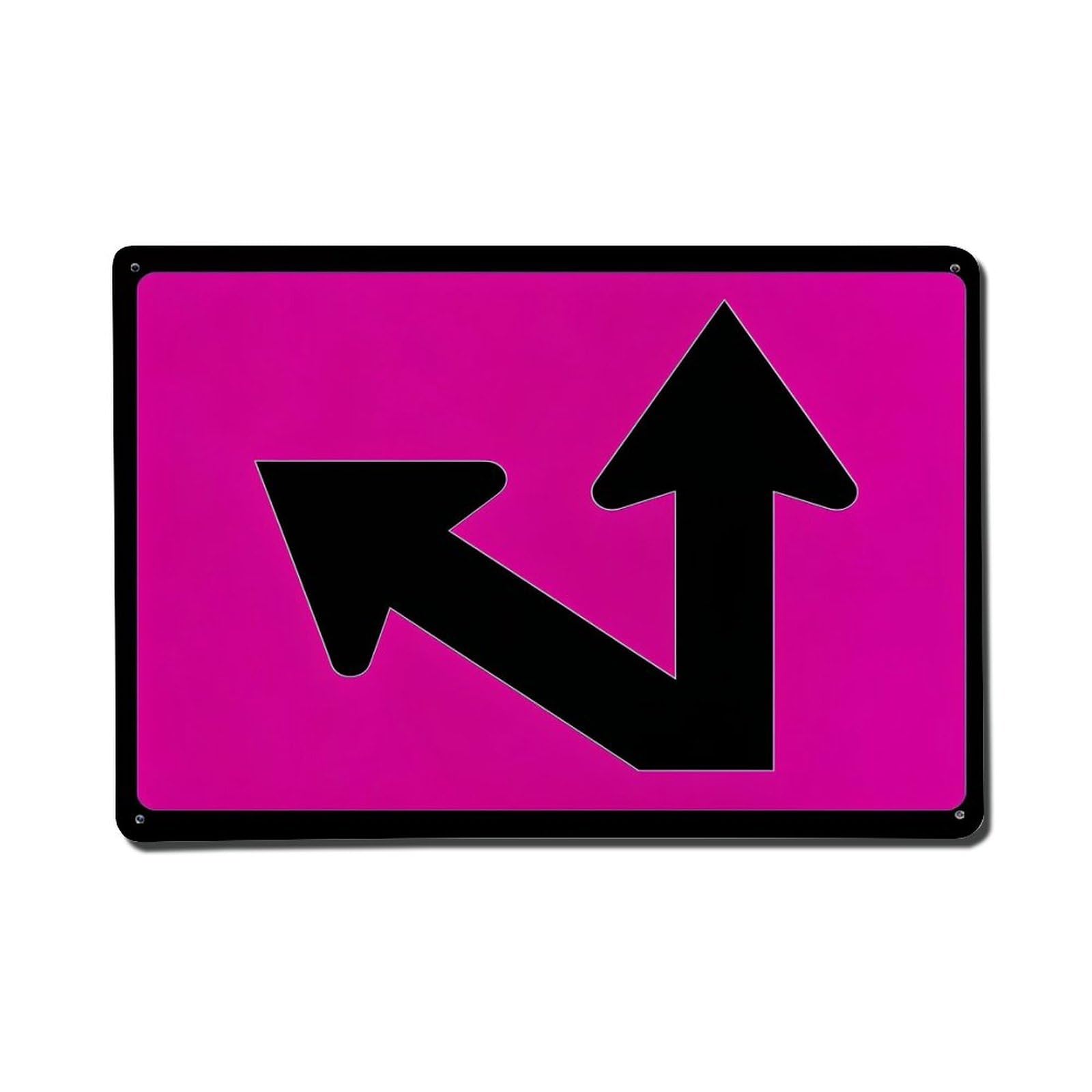 Jdfenggu Vintage Pink Background Black Arrow Pattern Retro Metal Tin Sign, Metal Poster For Bar, Home, Man Cave, Kitchen, Laundry Room Art Decor 8X12 Inch