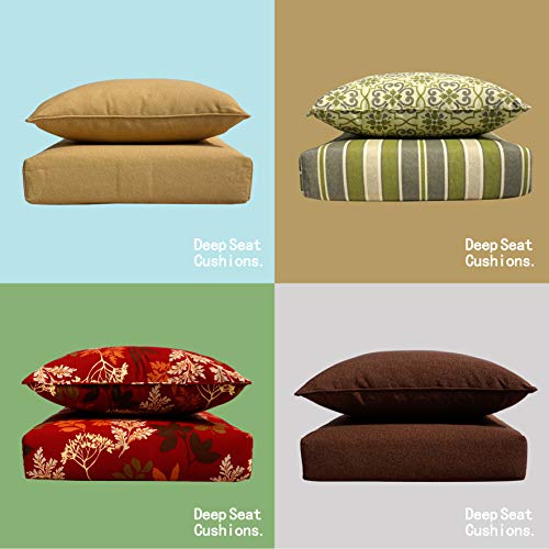 Bossima Indoor/Outdoor Coffee Deep Seat Chair Cushion Set.spring/Summer Seasonal Replacement Cushions. #TOP3