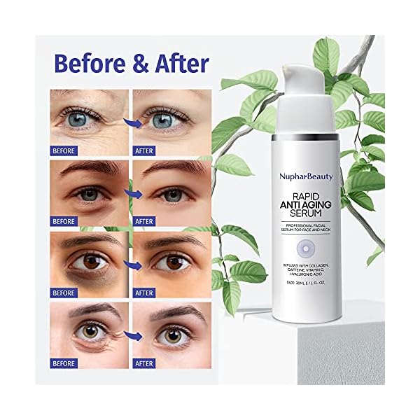 Rapid Anti-Aging Serum - Rapid Anti Wrinkle Serum, Advanced Formula, Professional facial serum for Eye Bags, Dark Circles, Wrinkles, Crows Feet, fine lines (30 mL)