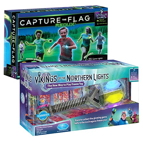 Starlux Games Snow Toys for Kids Ages 8-12: Capture The Flag Redux & The Ultimate Freeze Tag Game | Glow in The Dark alternatives to Snow sleds, Snow Tubes, Laser tag, Snow Ball Makers for Kids