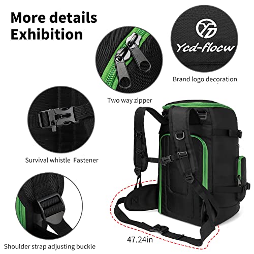 YCDFLOCW Ski Boot Bag Backpack, 50L Large Capacity WaterResistant