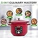 Nutrichef 6 Quart Electric Dutch Oven | 1500W 5-in-1 Enamel Coated Cast Iron Pot with Stainless Steel Lid | Precise Temperature Control | Includes 2 Silicone Pot Holders & Heat Resistant Pad | Red