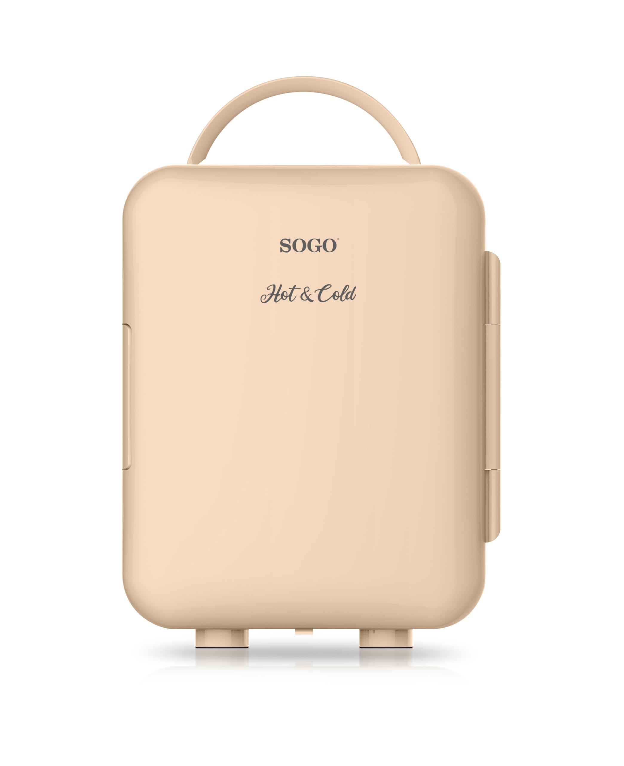 SOGO SS-465 Mini Nevera Portátil Hot&Cold - 4L - Color Beige - Para Coche, Gamer, Cosmética y Viajes - Mantén tus Alimentos Frescos en Cualquier Lugar
