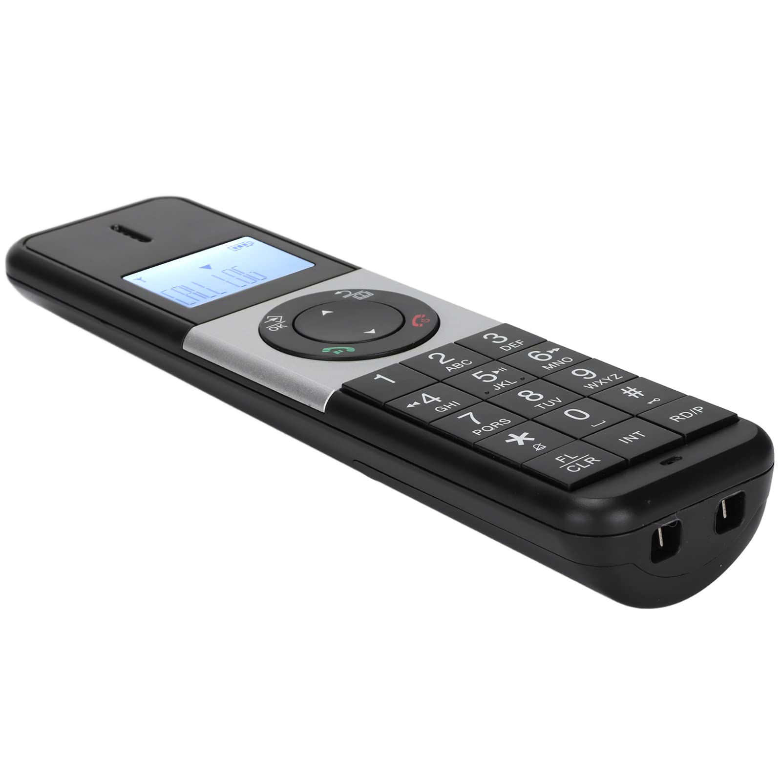 Telefon Schnurlos, Schnurloses Telefon mit 2 Hörern, Heimtelefon mit 1,6-Zoll-Display mit Hintergrundbeleuchtung, mit 16 Sprachen, Anrufweiterleitung, Anrufbeantworter, 50 Nummernspeicher, Wecker