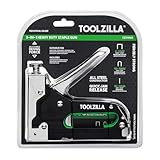 TOOLZILLA® Heavy Duty Staple Gun & Staple Selection Pack | Professional Set with Multiple Usage as Fabric Stapler, Cable Stapler, Staple Gun for Wood, Staple Gun for Teachers