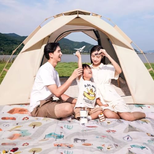 Carpa automática para camping doble puerta portátil miniatura 3
