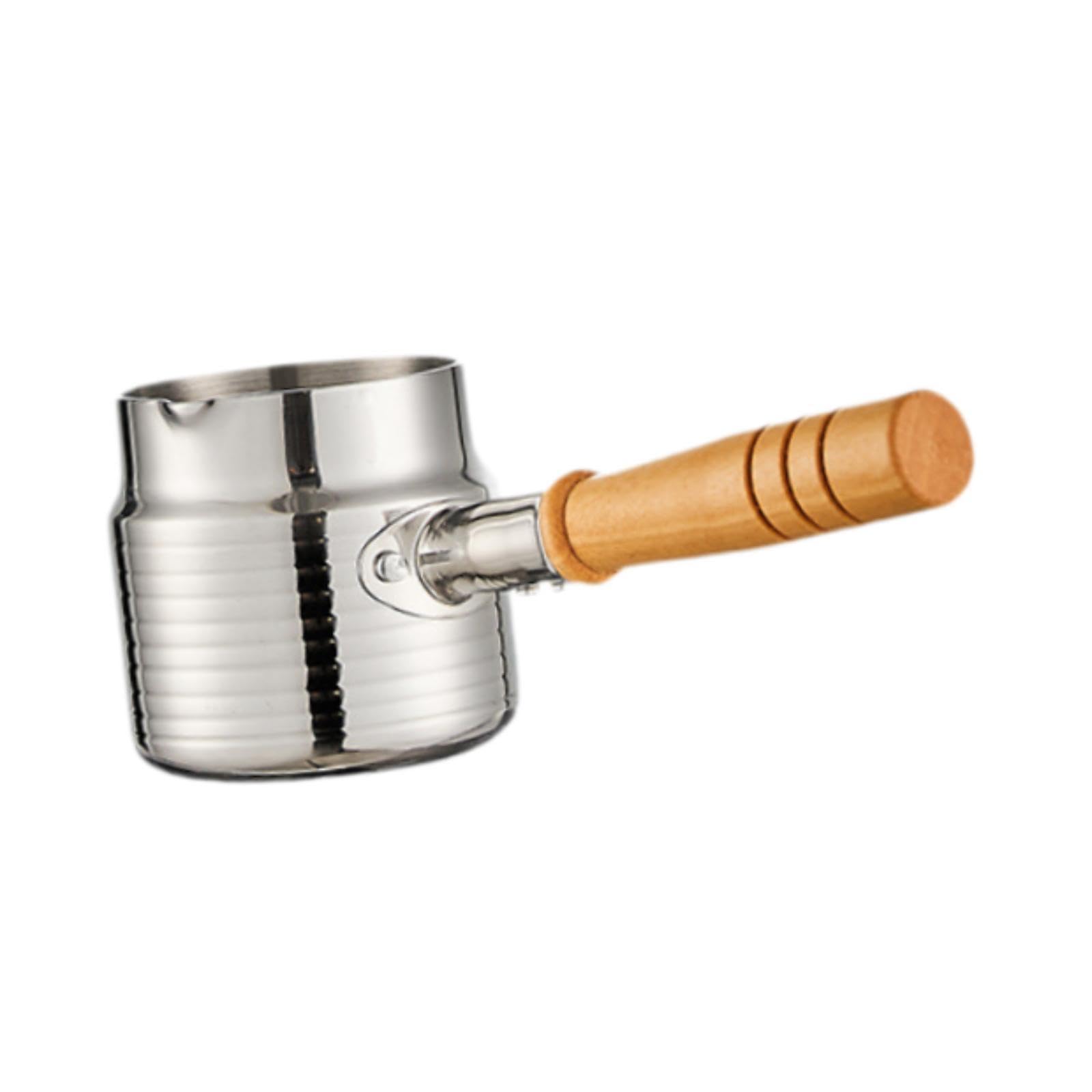 Milk Pot Saucepan,Metal Dipping Sauce Ladle,Butter Warmer,Salad Dressing Dispenser,Dipping Dish for Mayonnaise Ketchup Snacks, S