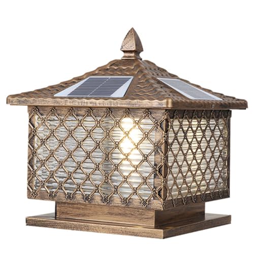 Lámparas de columna solar de 15.7 pulgadas y acabado negro IP65