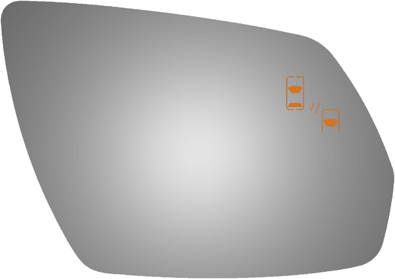 Passenger Side Replacement Power Mirror Glass with Blind Spot Warning for 2015-2016 Hyundai Genesis