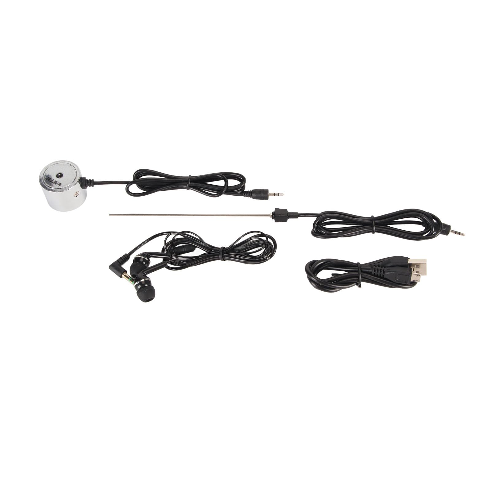 Kit de Detección de Fugas de Agua, Detector de Fugas de Agua Subterránea 20000X, con Auriculares, Detector de Fugas de Tubería de Agua de Alta Resistencia, para la Construcción (Enchufe de la UE)