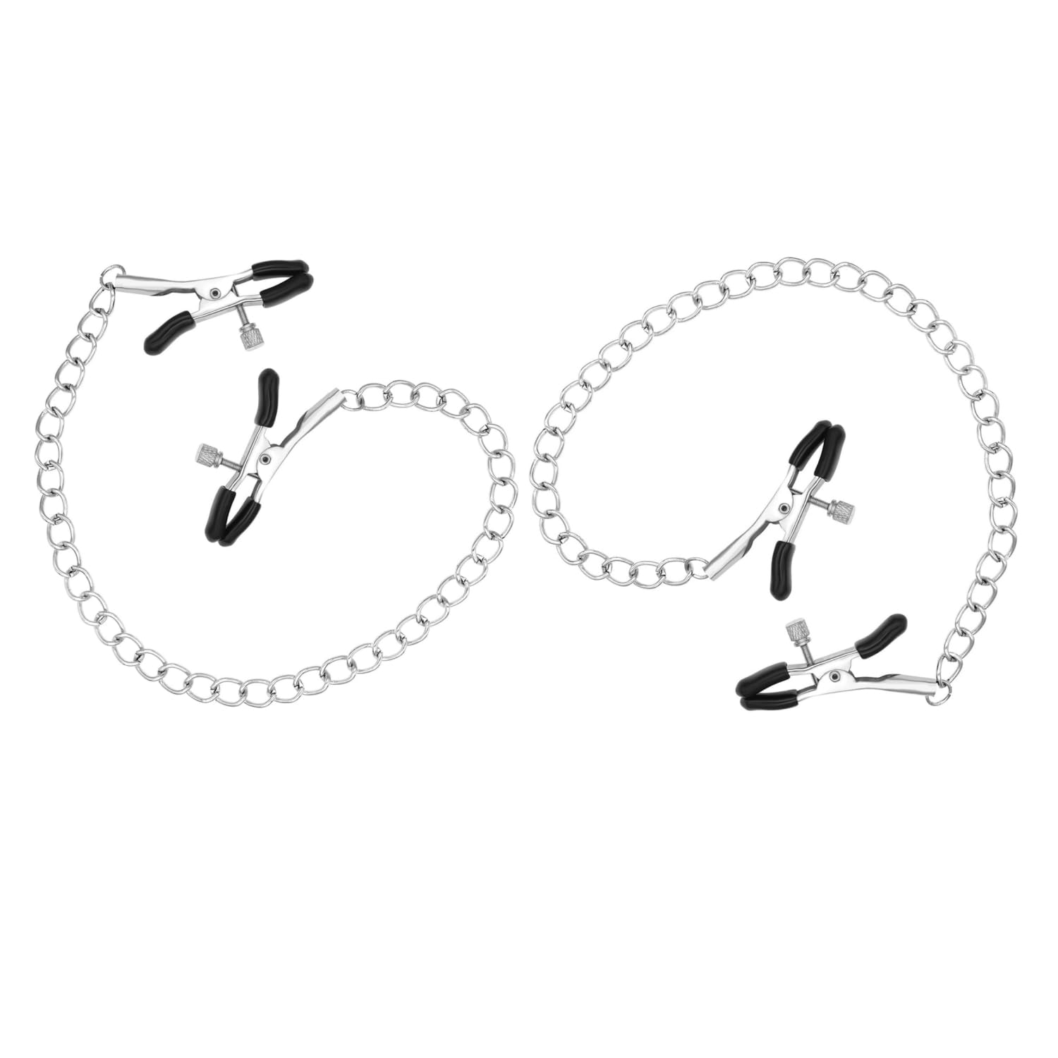 2PCS Body Clips Body Clamps Non Piercing Body Ring Women's Faux Body Piercing Jewelry Body Chain Body Rings Body Clips Adjustable Pressure Body Clamps Body Chains Necklace Stainless Steel Great Gift