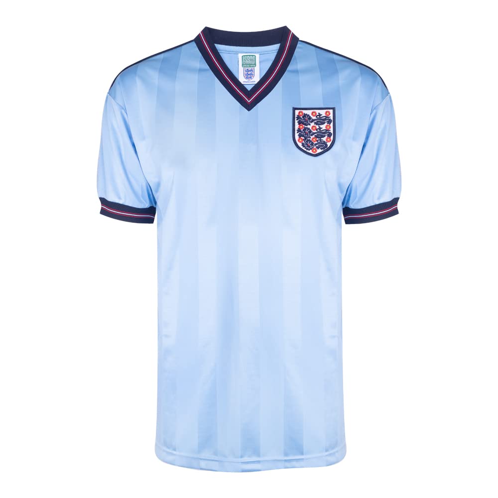 Score Draw England Third Shirt 1988/89 Blue Medium