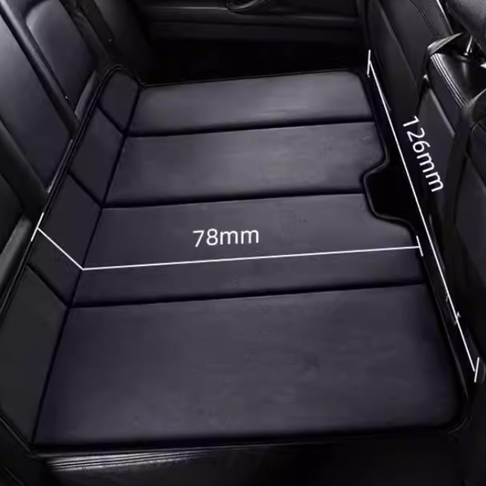 Car Folding Bed for Dodge Ram 1500/1500 Crew Cab/1500 Truck/2500/3500,Car Travel Camping Back Seat Extender Non-Inflatable Car Mattress for Long Trips,1 Basic Model- C Black