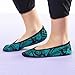 Nufoot Ballet Flats Fuzzies Women's Slippers, Foldable, Flexible Flat, Slipper Socks, Travel Slipper, Yoga Socks, House Shoes, Indoor Shoes, Blue Aztec, X-Large
