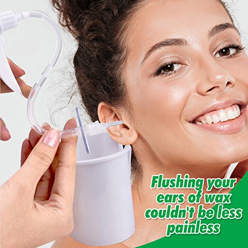 Healov Ear Wax Removal Kit – Ear Cleaning Earwax Removal Tool Set for Adults & Kids – Spray Bottle Flusher, Otoscope Ear Cleaner Extractor, Single Use Irrigation Tips, Basin, Syringe Suction Bulb - Thumbnail 3