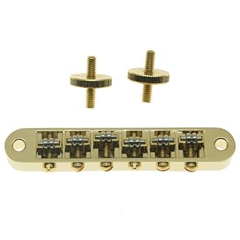 Amazon.com: KAISH Gold Guitar Roller Saddle Bridge Tune-O