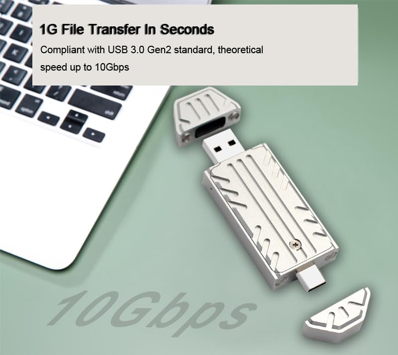 Carcasa SSD M.2 2230 NVME 10Gbps Aluminio Plata miniatura 6