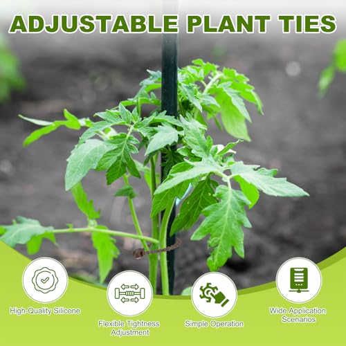 48 Lazos Ajustables para Plantas de Silicona Multiuso miniatura 2