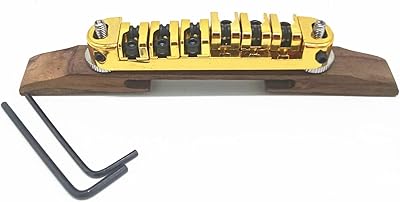 Silver Roller Saddles Tune-O-Matic Bridge Rosewood Base for Archtop Jazz Guitar