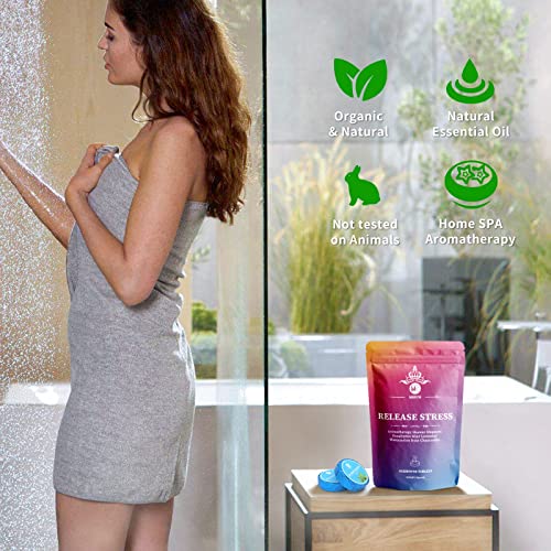 Shower Steamers Aromatherapy for Women or Men, Organic Shower Bombs with Chamomile Rose Lavender Mint Watermelon Eucalyptus Essential Oil, 18-Pack Bath Bombs Birthday Gift - Image 4