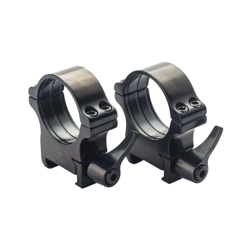 Rusan - 2er- Set 34mm Ringmontage für 21 mm Weaver/Picatinny mit Schnellverschluss - Zielfernrohrmontage/Montage für Zieloptik - mit Anti-Rutsch-Einlage - hohe Schussfestigkeit