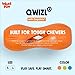 West Paw Zogoflex Qwizl Interactive Treat Dispensing Dog Puzzle Treat Toy for Dogs, 100% Guaranteed Tough, It Floats!, Made in USA, Large, Tangerine