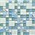 Glossy Glass Beachy Backsplash Tile Ice Crack Blue Mosaic Resin with Shell Startfish Bathroom Floor and Wall Tiles (Sample Swatch)