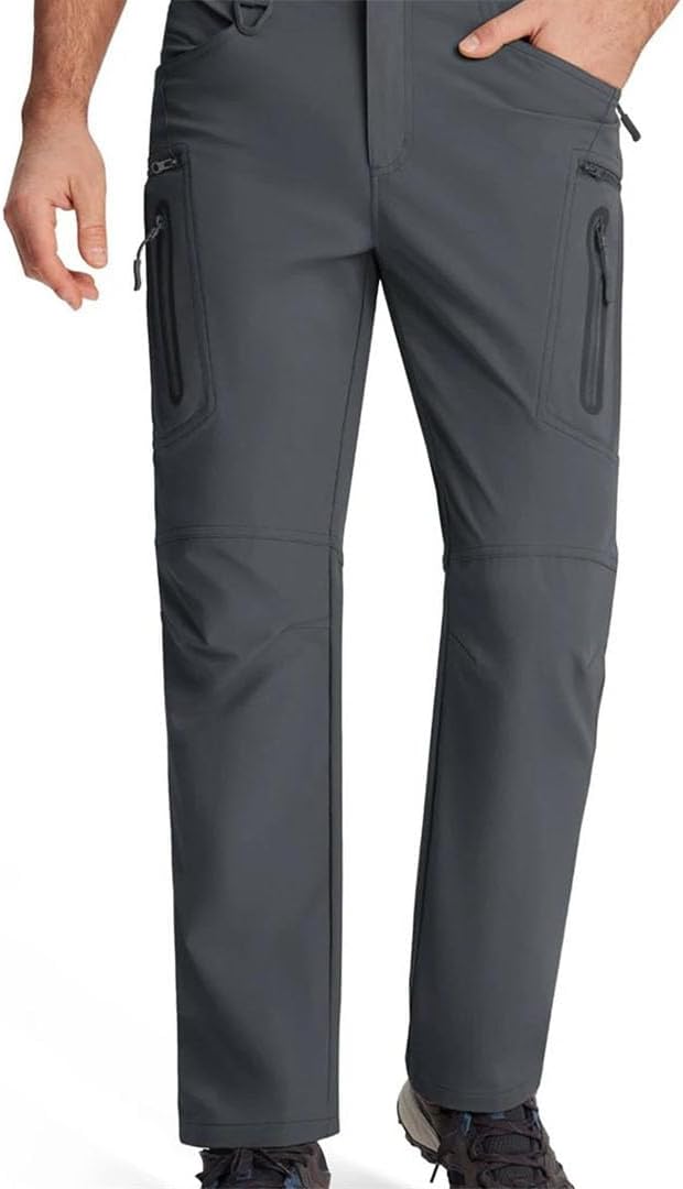 Men's Lightweight Fishing | Quick Dry Cargo Zipper Hiking Camping Nylon Tough Work Pants