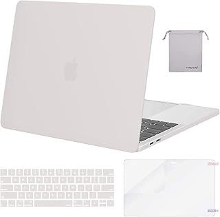 MOSISO Compatible with MacBook Pro 13 inch Case M2 2023,2022,2021-2016 Release A2338 M1 A2289 A2251 A2159 A1989 A1706 A1708,Plastic Hard Case&Keyboard Skin&Screen Protector&Storage Bag,Rock Gray