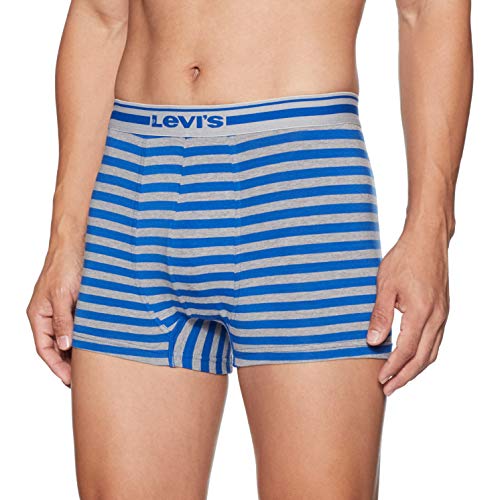 Image of Levi's 006 Classic Trunk for Men | Cotton Stretch Fabric | Striped Men's Underwear | Anti-Roll Waistband | Mid-Length Fit | Extra Supportive Gusset | No Ride-Up Leg | Durable | Tagless | Pack of 1