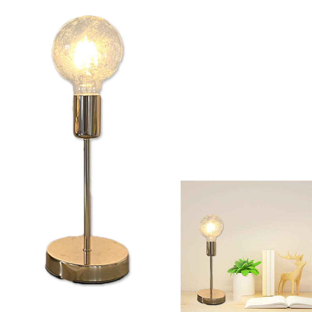 Lámpara de Pie Vintage Retro Industrial Lámpara de Mesilla LED Lámpara de Escritorio Metal Salon,Lámpara de mesa, E27 Lámpara de Lectura Dormitorio cabecera sala comedor Hotel, Dorado