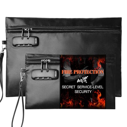 Sac ignifuge pour documents et argent liquide pochette étanche anti-feu A4