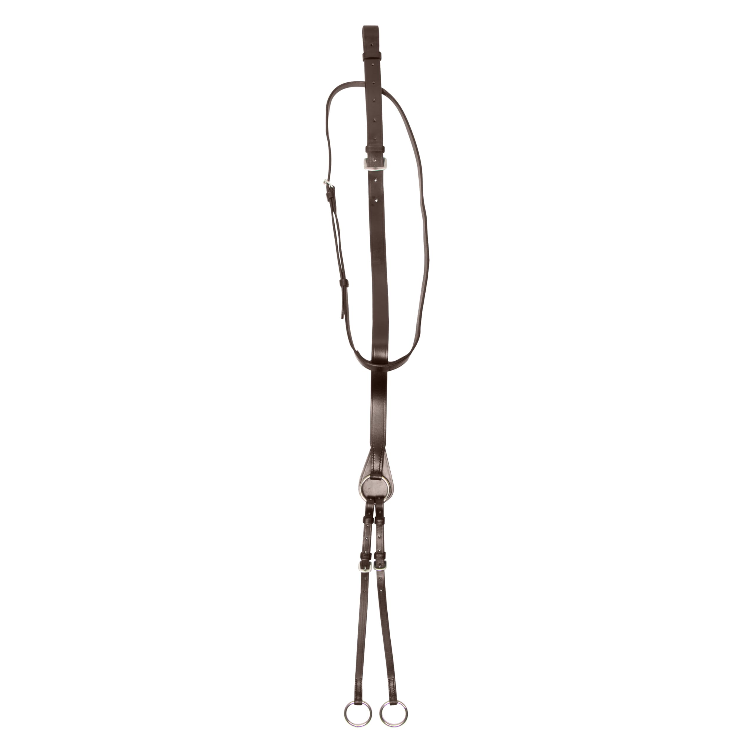 Imperial Riding IRH Core Leather Running Martingale with Adjustable Fork Brown Cob — image 1