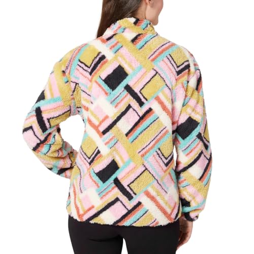 Hurley Ladies' Snap Plush Cozy Pullover Jacket (XXL, Pink Multi)3