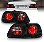AmeriLite 4 Door Taillights Black 4 Pcs For Honda Civic - Passenger and Driver Side