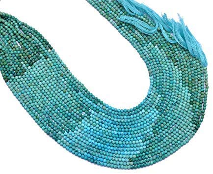 Perles turquoise rondelles 3mm fils de gemmes naturelles Arizona