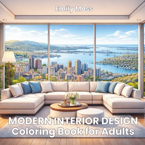Modern Interior Design Coloring Book for Adults: Contemporary Homes, Luxury Living Spaces, Detailed Architecture & Relaxing Interior Designs image 2