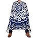 ALAZA Blue Mandala Barber Cape for Men Women, Waterproof Haircut Apron Beard Shaving Bib Hair Cutting Cloth 55 x 65 Inch