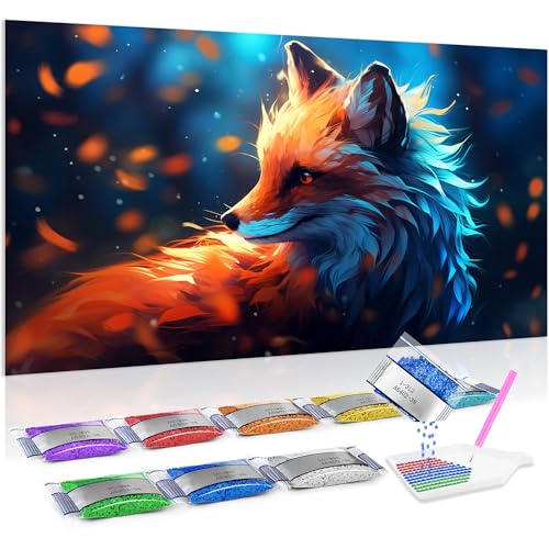 Pintura de diamante 5D Jumpdot para reducir el estrés con manualidades de zorro