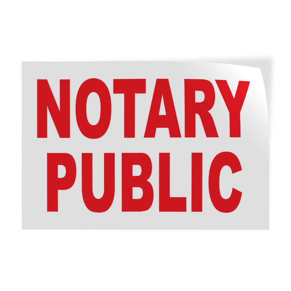 Decal Stickers Multiple Sizes Notary Public Red A Industrial Vinyl Safety Sign Label Business 7x5Inches