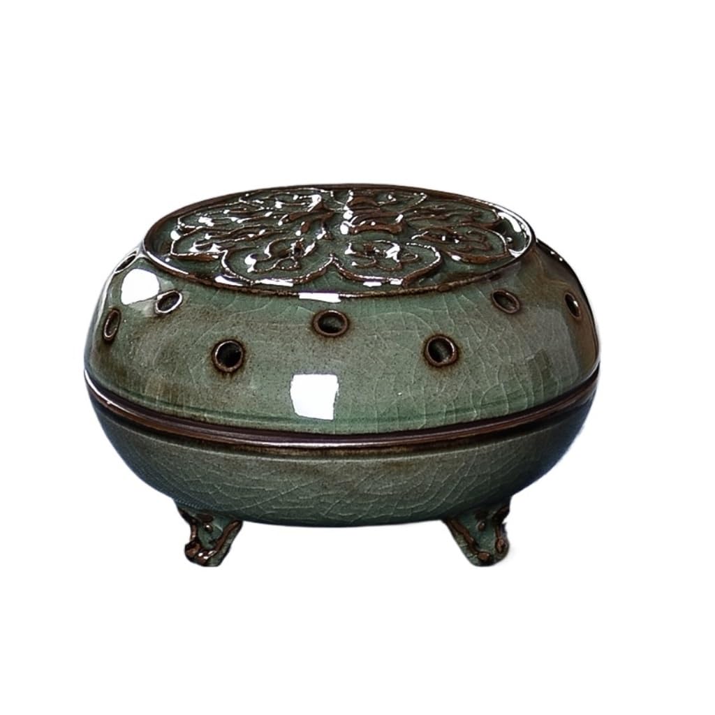 Incense Burner Chinese Style Aromatherapy Stove, Ceramic, Simple Zen Incense Insert, Office Mosquito Coil Box Censer